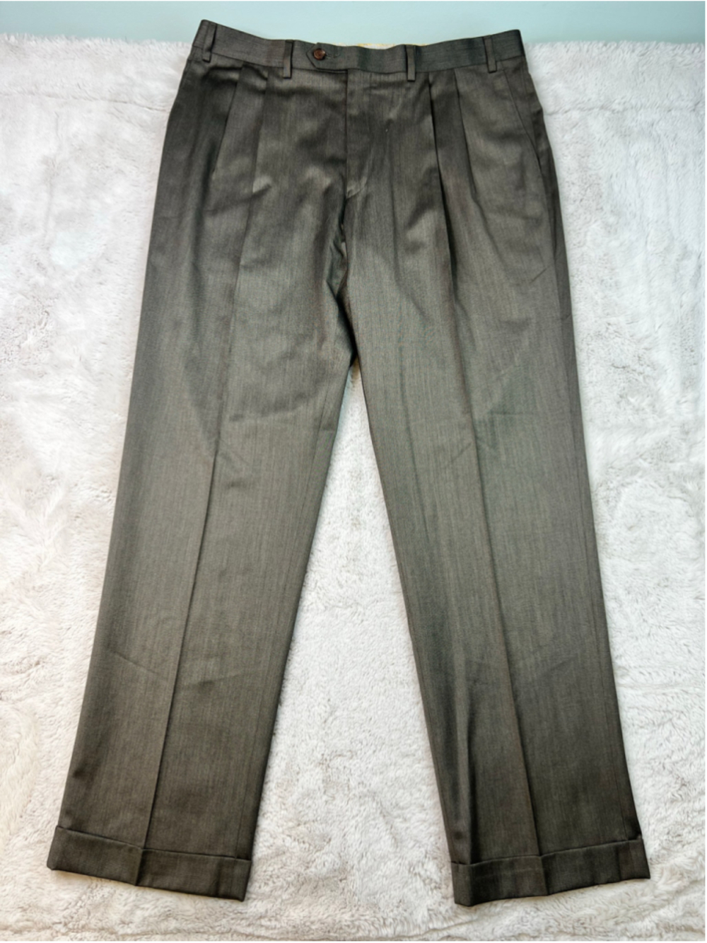 Ralph Lauren Dress Pants Mens Size 36x32 Pleated Trousers